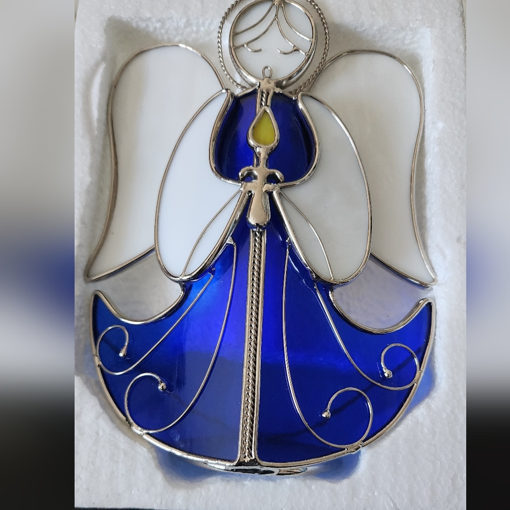 Stain glass candle lamp